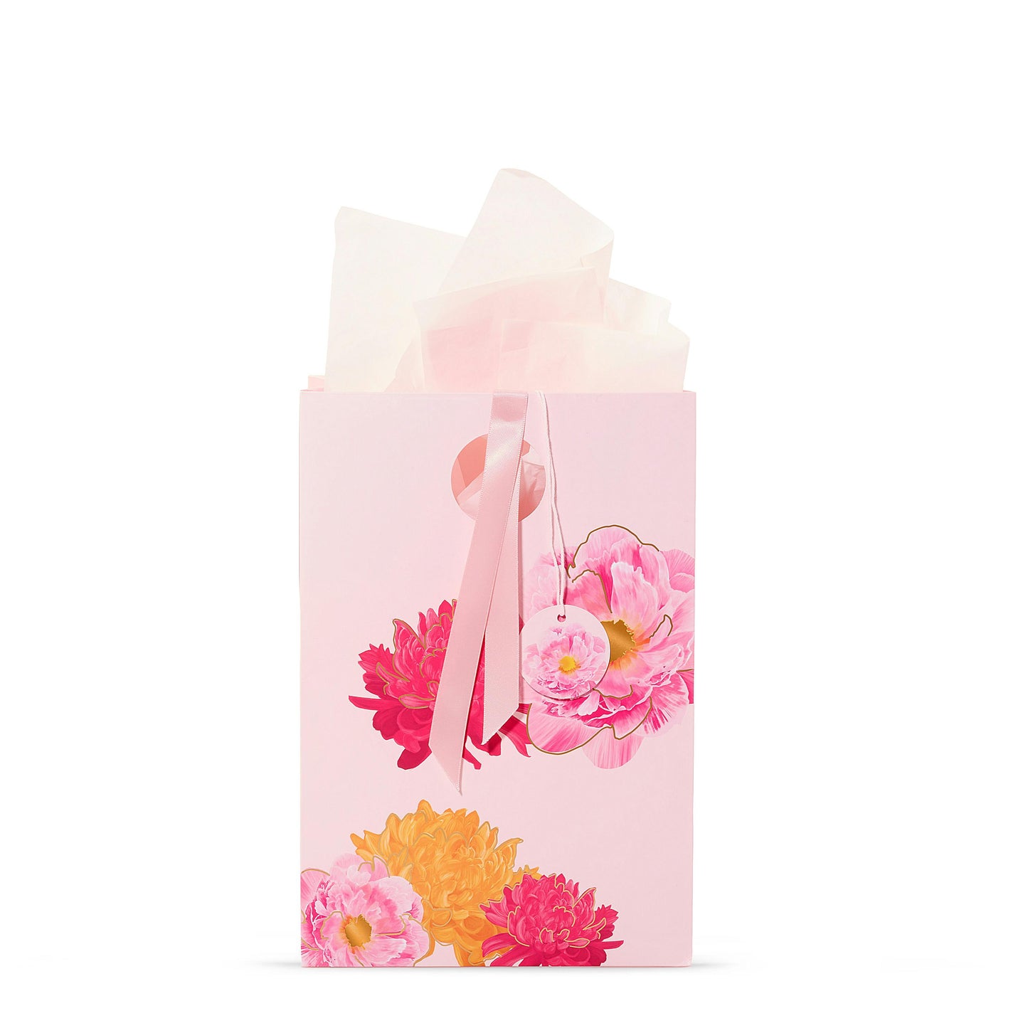 Pink Peony Floral Gift Bag | Simple Edit