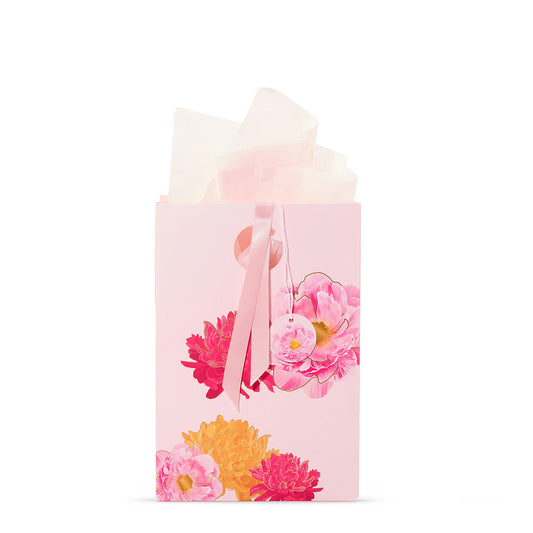 Pink Peony Floral Gift Bag | Simple Edit