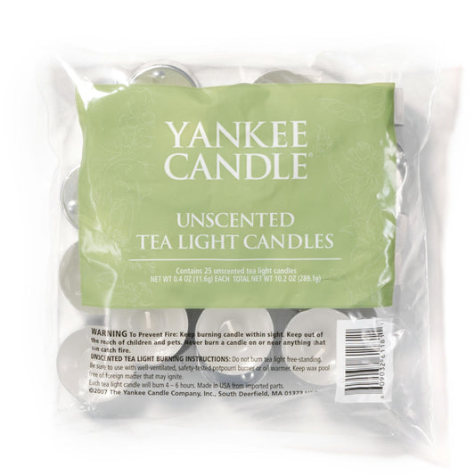 Unscented Tea Light Candles | Clean Series
